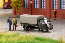 minicar 66023 - H0 - Pritschenwagen Plane grau